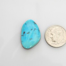Natural Single Morenci Turquoise Cabochon Gemstone, blue morenci gem sm191