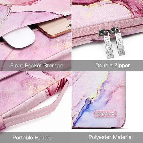 Stylish Marble Laptop Case with Handle & Trolley Belt - Fits up to 16 Inches - Picture 6 of 9
