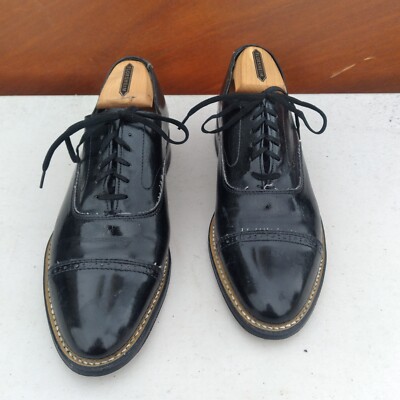 Vintage STACY ADAMS Cap Toe Leather Dress Shoes Stacy Adams Vintage Mens Brown Size 9.5 M Leather Dress Cap  main image 3
