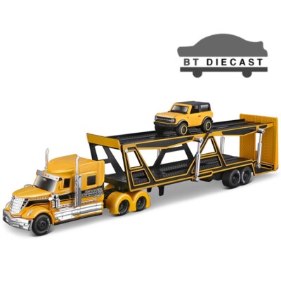 MAISTO INTERNATIONAL LONESTAR CAR CARRIER w 2021 FORD BRONCO BADLANDS 1/64 11454