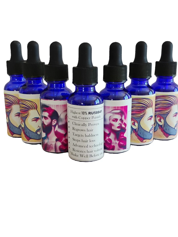 RU58841 con péptido de cobre: máxima potencia 10% RU58841 (con rodillo Derma) Foto 4 de 4