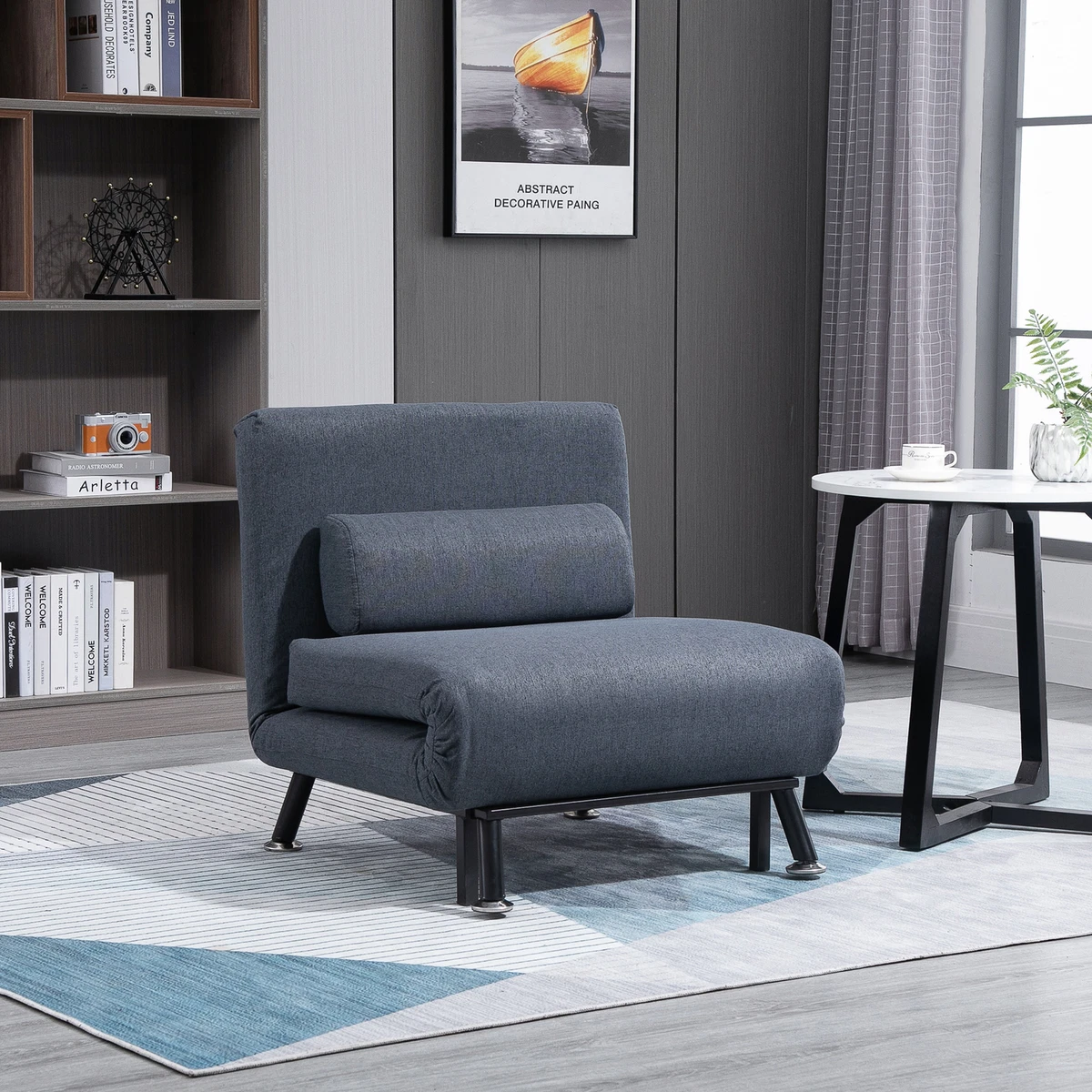 Grey single sale sofa bed chair