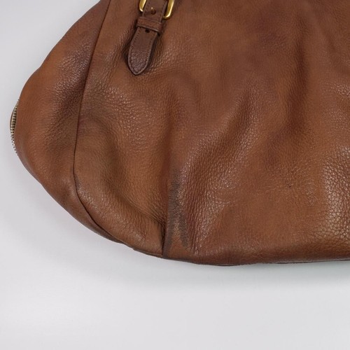 PRADA 2way Tote Shoulder Handbag Leather Brown Used Excellent Condition Auth JPN - Picture 19 of 20
