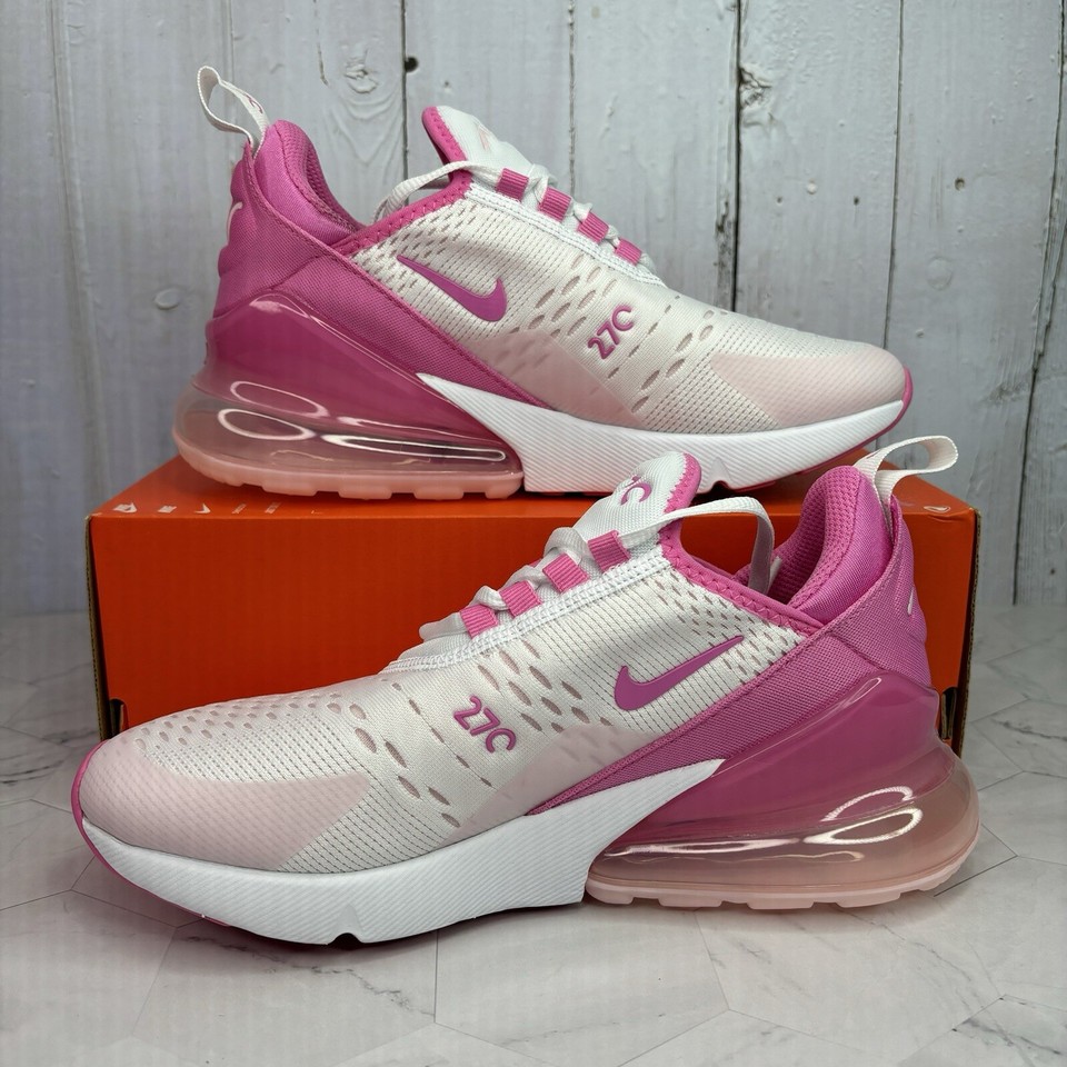 Nike Air Max 270 GS Pink White Sz 5y/Womens 6.5 Shoes New FZ4116 100
