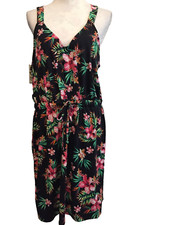 West Loop Drawstring Dress, SZ XL, V-neck, Elastic Waist with pull string NWT