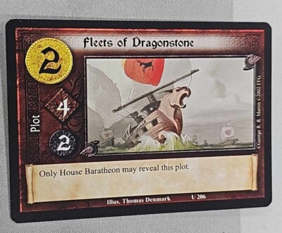 Fleets of Dragonstone - Game Of Thrones TCG/CCG Single Card - Played.