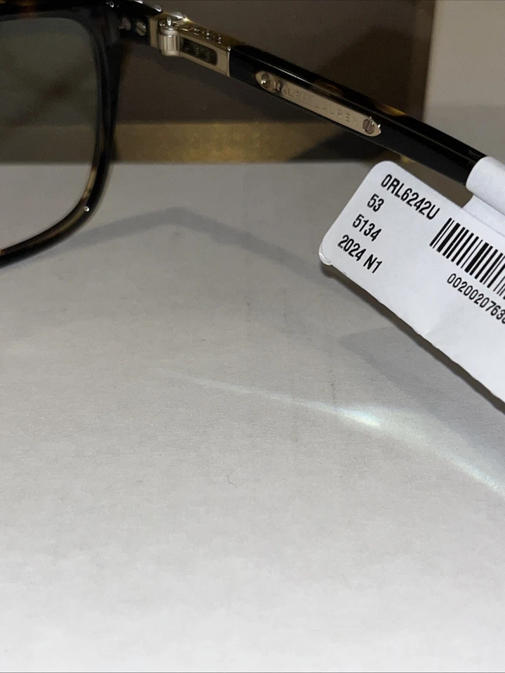 Nuevo Con Etiquetas Ralph Lauren Monturas Anteojos RL6242u 5134 53/16/145 Tortuga Foto 4 de 4
