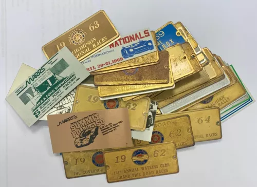 Grand Prix Sports Car U PICK LOT Formula Indy 60s 70s SCCA Dash Racing Plaques