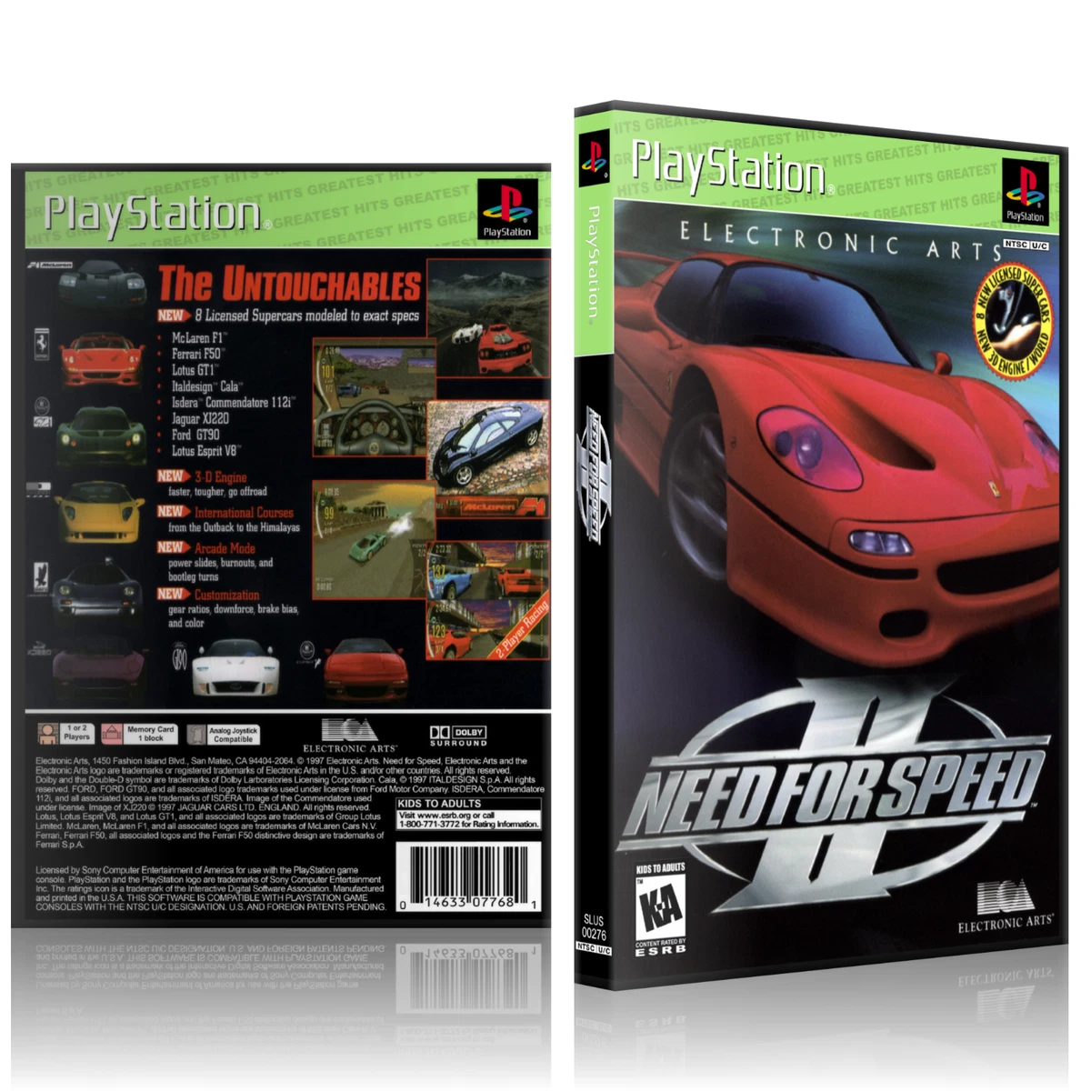 PS1 Case NO GAME Need for Speed II Greatest Hits eBay