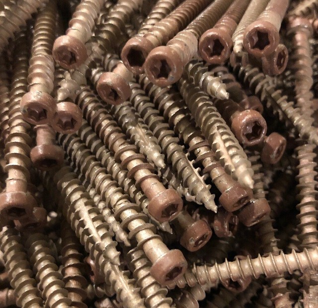 (4.5 LBS / 350) REDWOOD Camo Composite Deck Screws 3"x 10 Star Drive Coated eBay