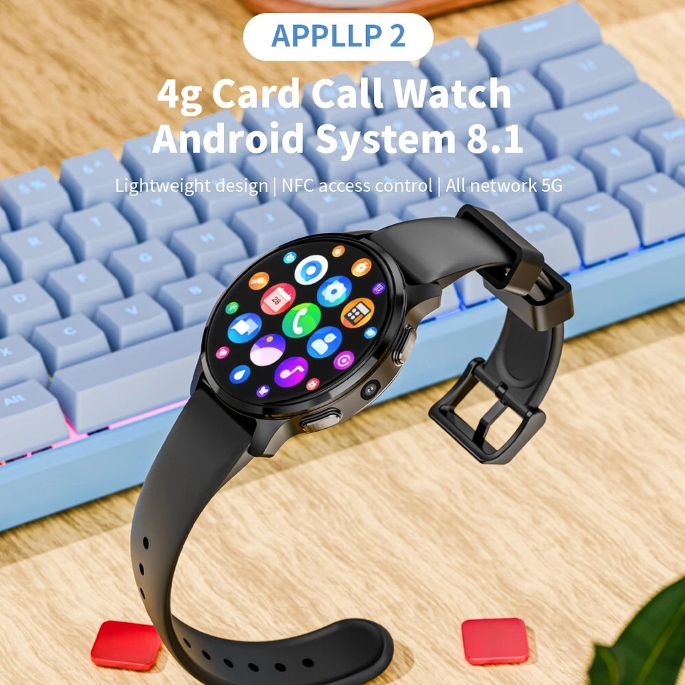 LOKMAT APPLLP 2 4G Smart Watch Android 8,1 GPS 2GB+16GB Heart Rate Monitor NFC - Image 2 of 4