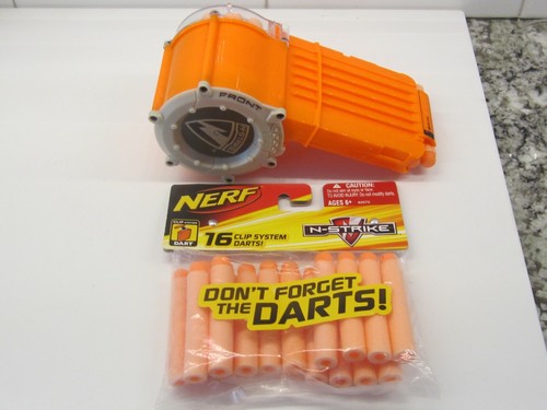 Nerf N-Strike Elite 25 Bullet Round Magazine Clip w/package of Clip System darts - Picture 4 of 4