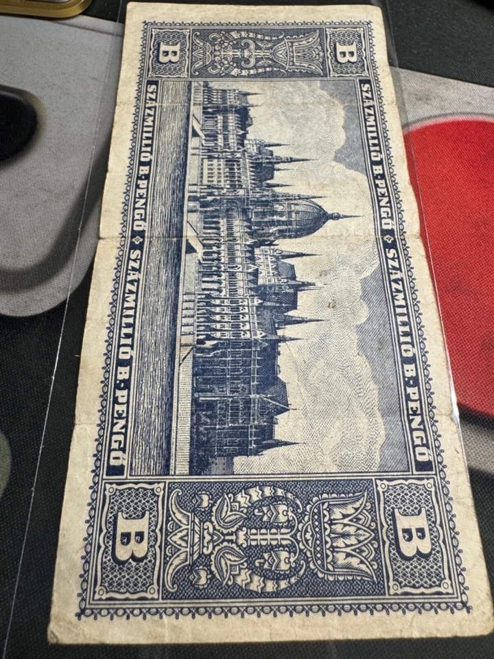 Auténtica Hungría 100 Quintillones B-Pengo 1946, Moneda CIRCULADA, P-131 Foto 2 de 4