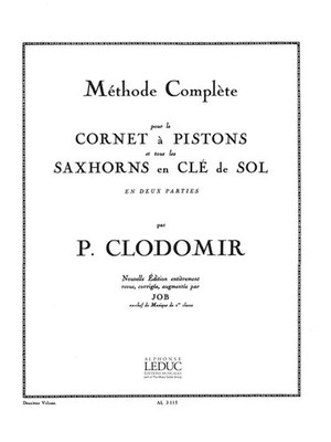 Methode complète vol.2 pour le cornet et tous les saxhorns | Clodomir | Partitur