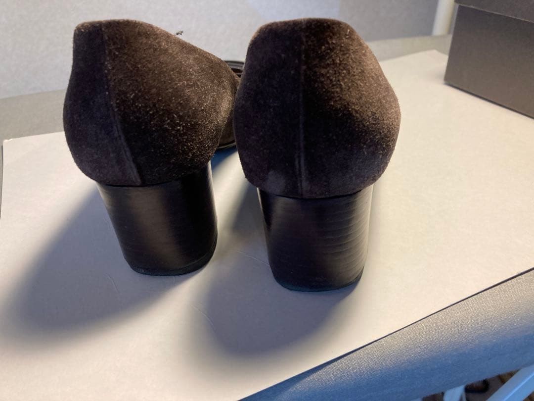 Rare FENDI Brown Suede Logo Buckle High Heels Size 35 EU 5 US 2.5 UK image 6