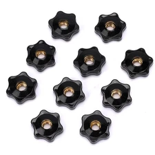 Mozeat Lens 10 Pack 6 Star Knobs 1/4 Inch 20 Female Threaded Hexagon Head Thr...