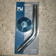 Plumb Works Shower Arm/Flange  Chrome Brand New 8”