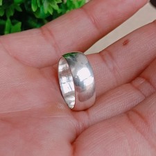 925 Sterling Silver Plain Band Ring: Unisex Minimalist Wedding Band