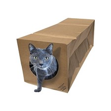 Collapsible Paper Cat Tunnel - Interactive Cat Toy for Hide and Seek Fun