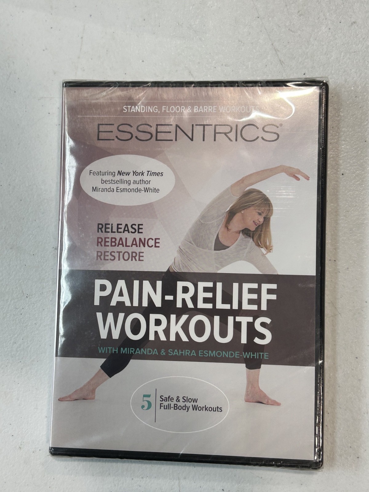 Essentrics Pain-Relief Workouts (DVD, 2 Disc Set) Standing Floor & Barre SEALED!
