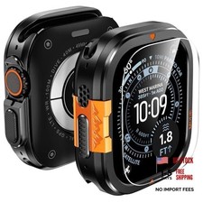3 in 1 Metal Case for Apple Watch Ultra 3 /Ultra 2 /Ultra Screen 49mm Black
