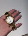 Vintage Seiko Quartz Sports 50 Gold Tone Watch 7N42-8079
