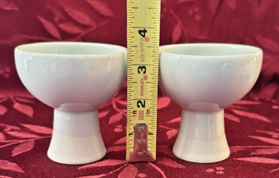 Korean Bell Cups KwangJuyo Soju Ware Set of 2 Ceramic Cups in