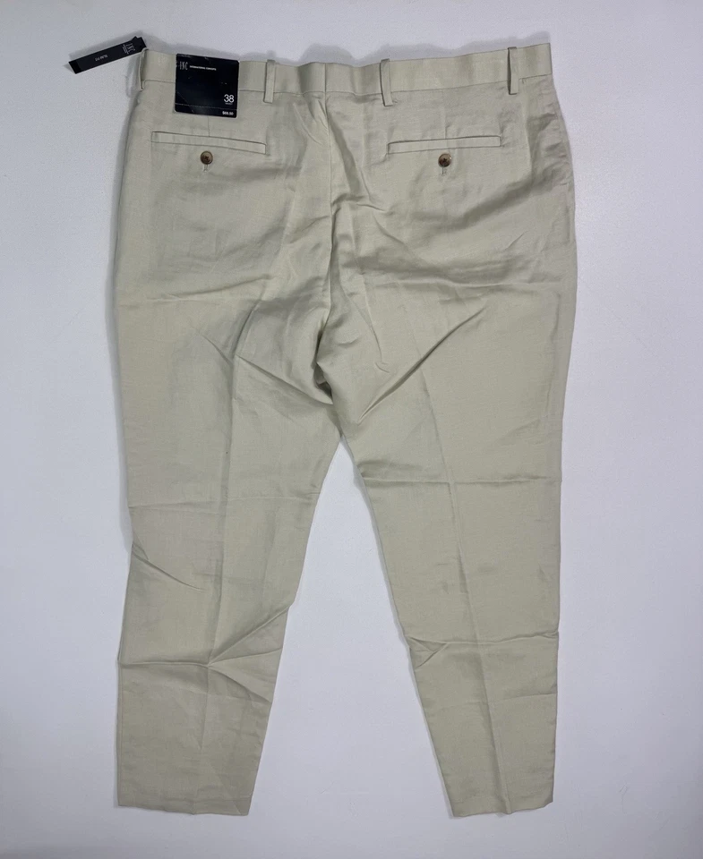Pantalones de vestir INC Internation Concepts para hombre 38 (40x30) pantalones de lino nuevos con etiquetas vacaciones Foto 2 de 4