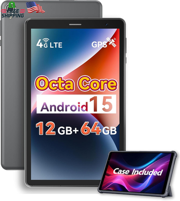 8 Inch Tablet Android 15 Tablet with Sim Card Slot Uncloked 