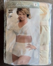 Underscore Womens 1 Pack of 3 Nylon Briefs Nude JCP Panties - Size 7 - Brand New