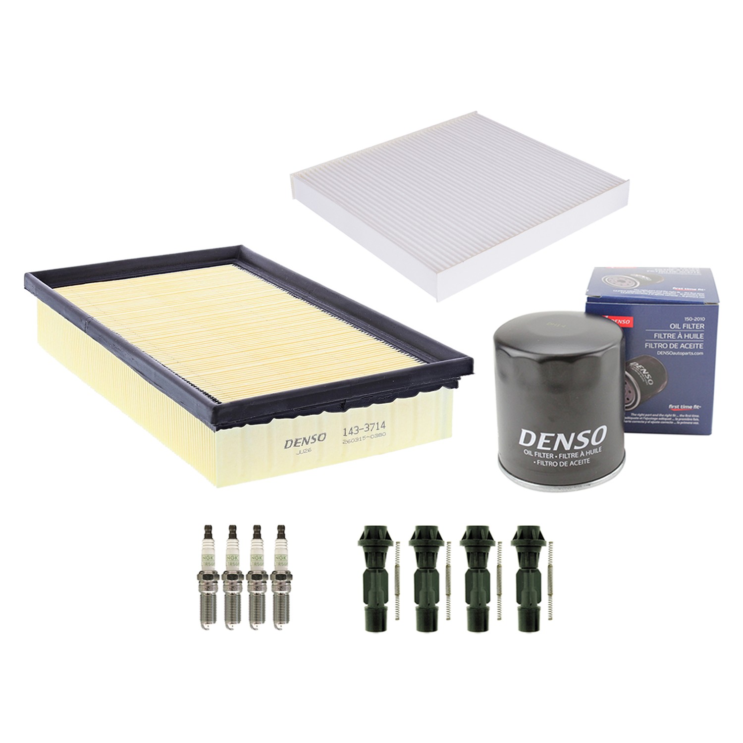 Denso Tune Up Kit NGK 4 Spark Plugs  Boots Kit for Mazda 6 2.5L L6 DOHC GAS A H