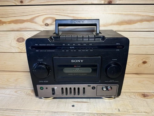 Sony Boombox CFS-1030 AM FM Cassette Player-Corder Works