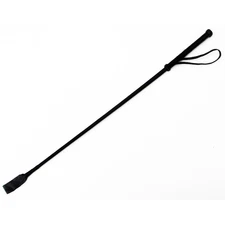 New 27" Black Riding Crop 100% Genuine Real Quality Leather Flogger Horse Whip