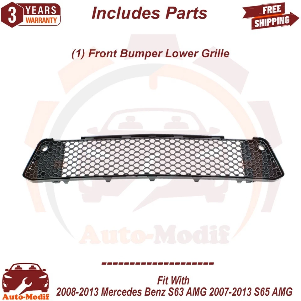 Front Bumper Lower Grille For 2008-2013 Mercedes Benz S63 AMG 2007-2013 S65 AMG Foto 2 de 4