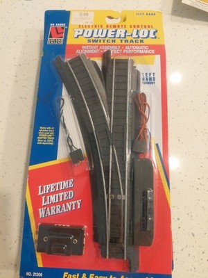 Life-Like - #21306 - HO Scale - Steel - Power-Loc L/H Remote Turnout Track - NOS