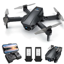 V1 Mini FPV Drone with 1080P HD Camera, Dual Lens & VR Mode, Optical Flow, 2 Bat