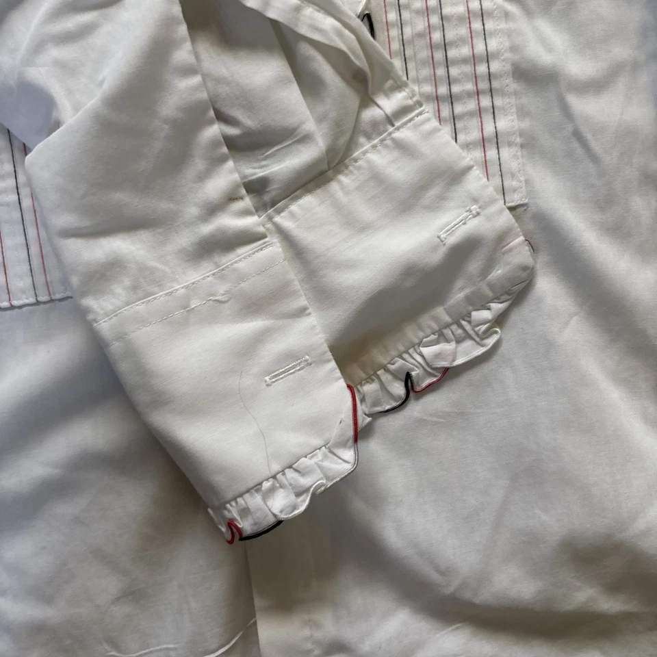 Vintage After Six Ruffled Tuxedo Shirt Mens M6 Formal Prom 70s 80s - Image 4 of 4