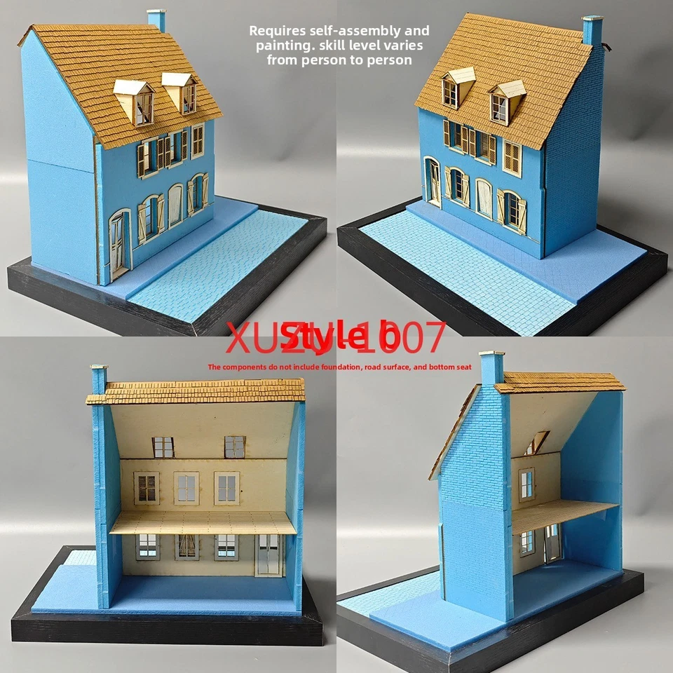 Diorama 1/35 Scale Cafe Building Architecture Scene for Sand Table Scene Layout - Image 3 of 4