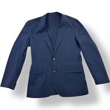 J.Crew Ludlow Blue Somelos Stretch Cotton 2 Button Double Vent Blazer Men's 36S