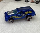 Hot Wheels Redlines *RESTORED* Poison Pinto In Spectraflame Blue w/rubber Wheels