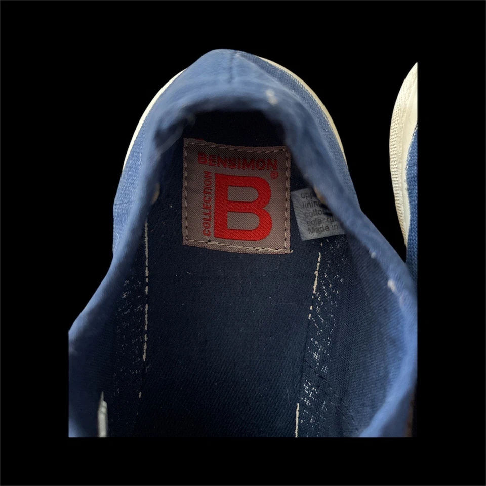 Bensimon Woman Navy Lace Up Canvas  Tennis Shoes Casual Comfort Euro 38 US 8 - Image 3 of 4