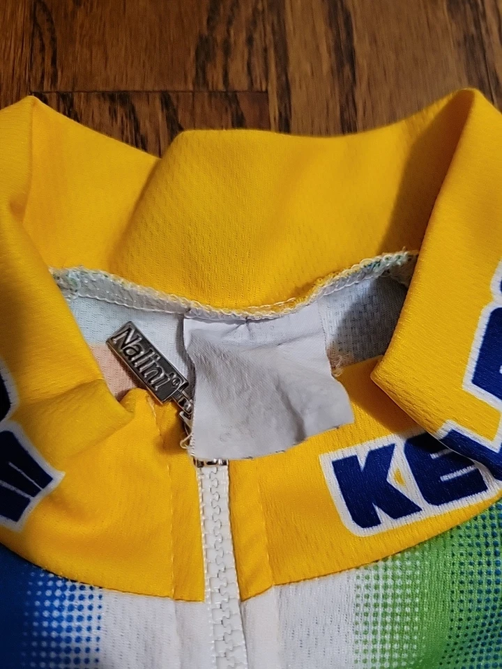 Camiseta de ciclismo para hombre talla pequeña camisa cremallera completa Kelme Costa Blanca Foto 3 de 4