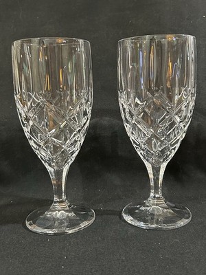 Gorham Lady Anne Crystal Ice Tea Glasses Vintage Set of 2