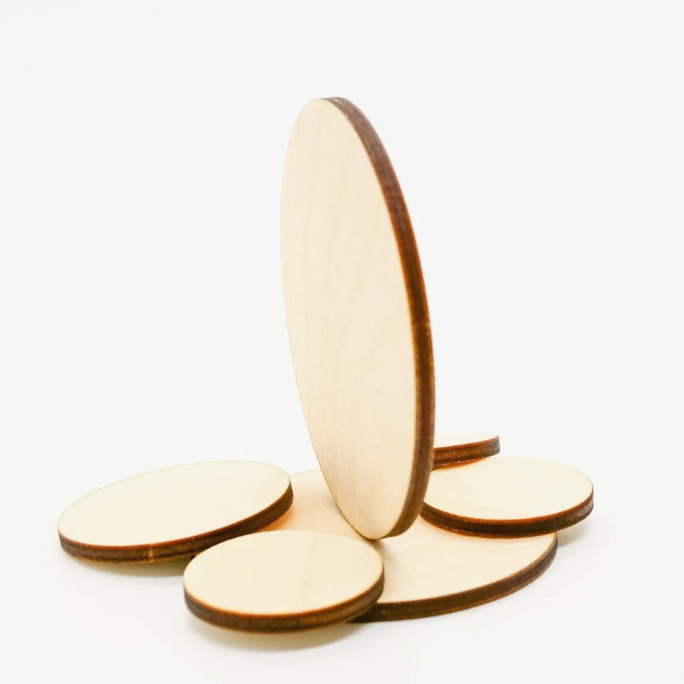 Birke Holzscheibe Rund 3mm Sperrholz  Holz Basteln DIY Bemalen Deko Wählbar - Bild 2 von 4