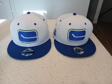 2 Of Vintage Vancouver Canucks Logo NHL Hockey Baseball Cap Snapback 