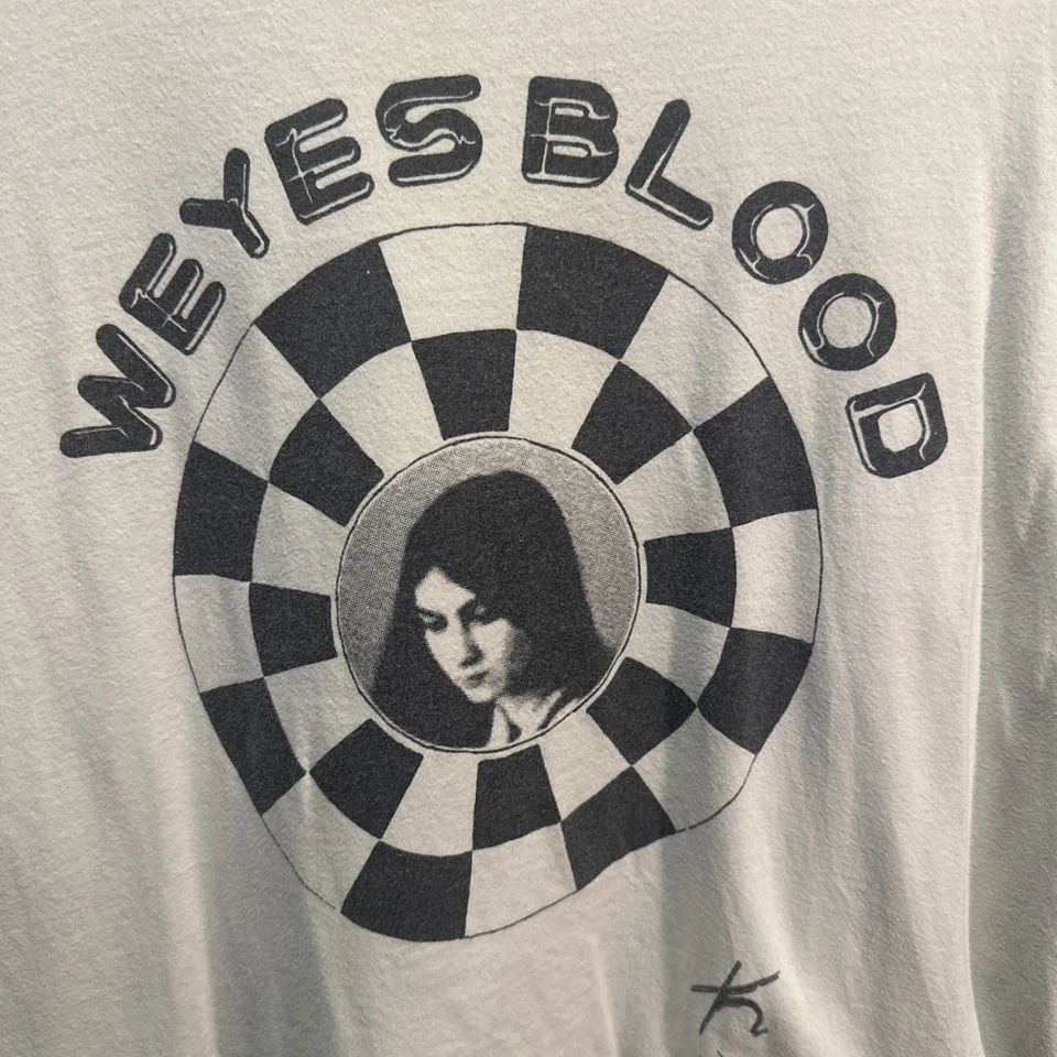 Camiseta Weyes Blood 2017 Tour Underground Indie Subpop Música Hombres Banda Mediana Foto 2 de 4