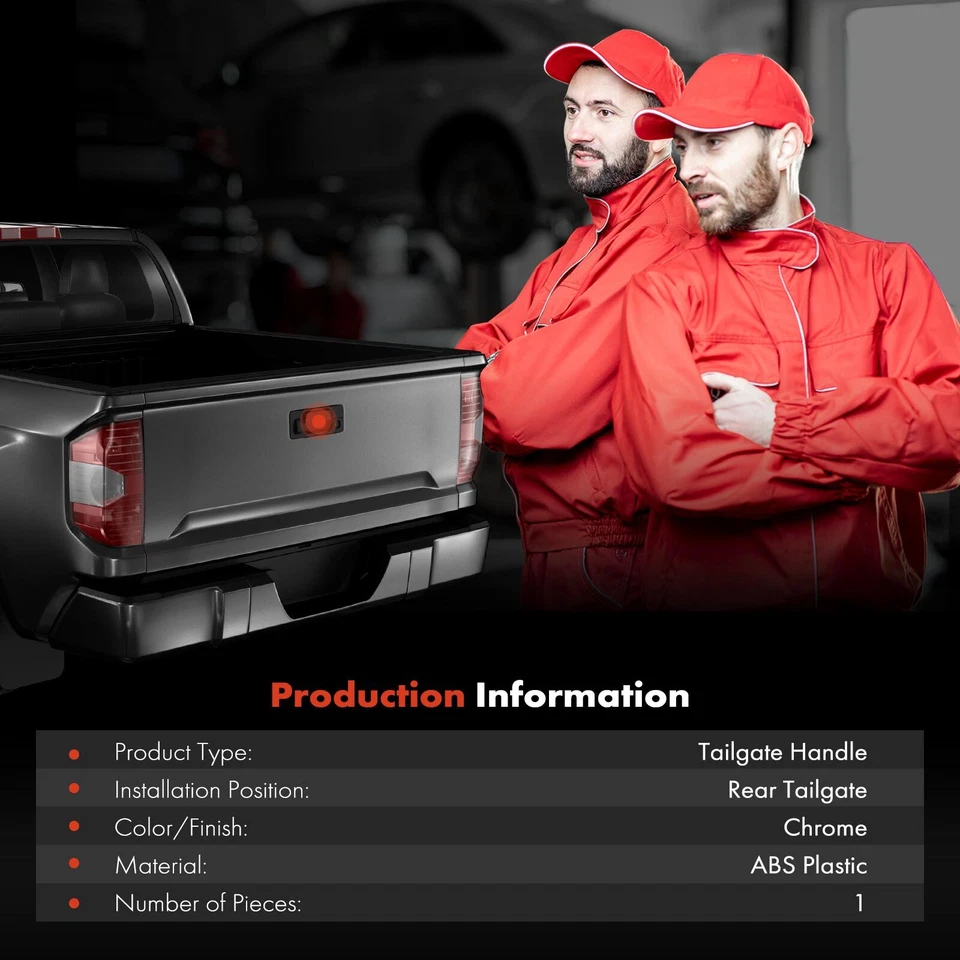 Manija de puerta trasera cromada para Dodge Durango 2004-2005 matrícula ceja plástico Foto 2 de 4