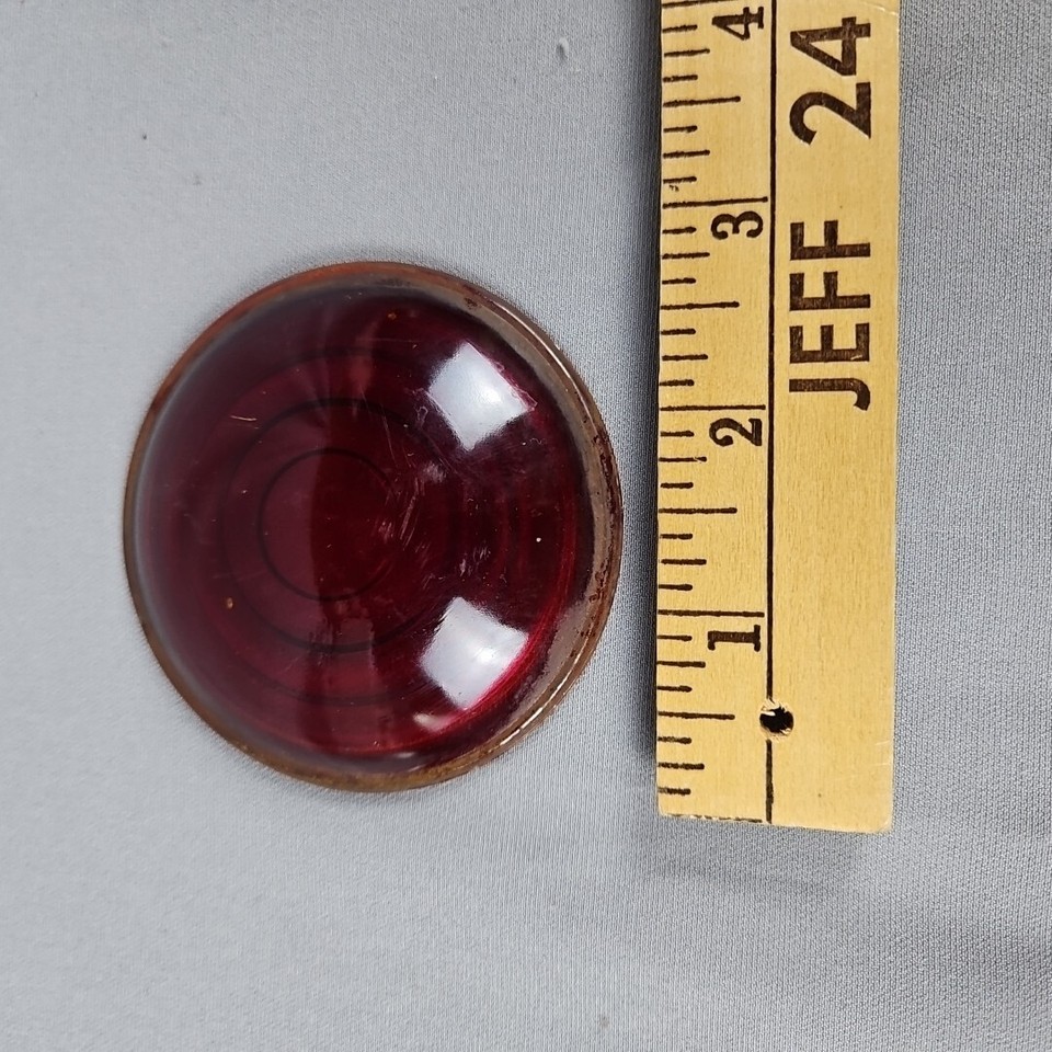 Ruby Red Glass Bulls Eye Taillight Lens Model T Era Rat Rod | eBay