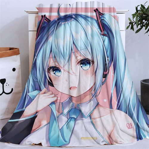 Hatsune Miku Series Flannel Lunch Blanket Sofa Air Conditioning Blanket - Picture 27 of 33