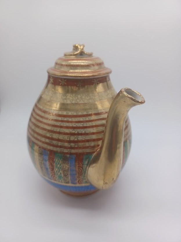 【tama】JAJAN２台 Vintage Thousand 1000 Faces Japanese Kutani Satsuma teapot